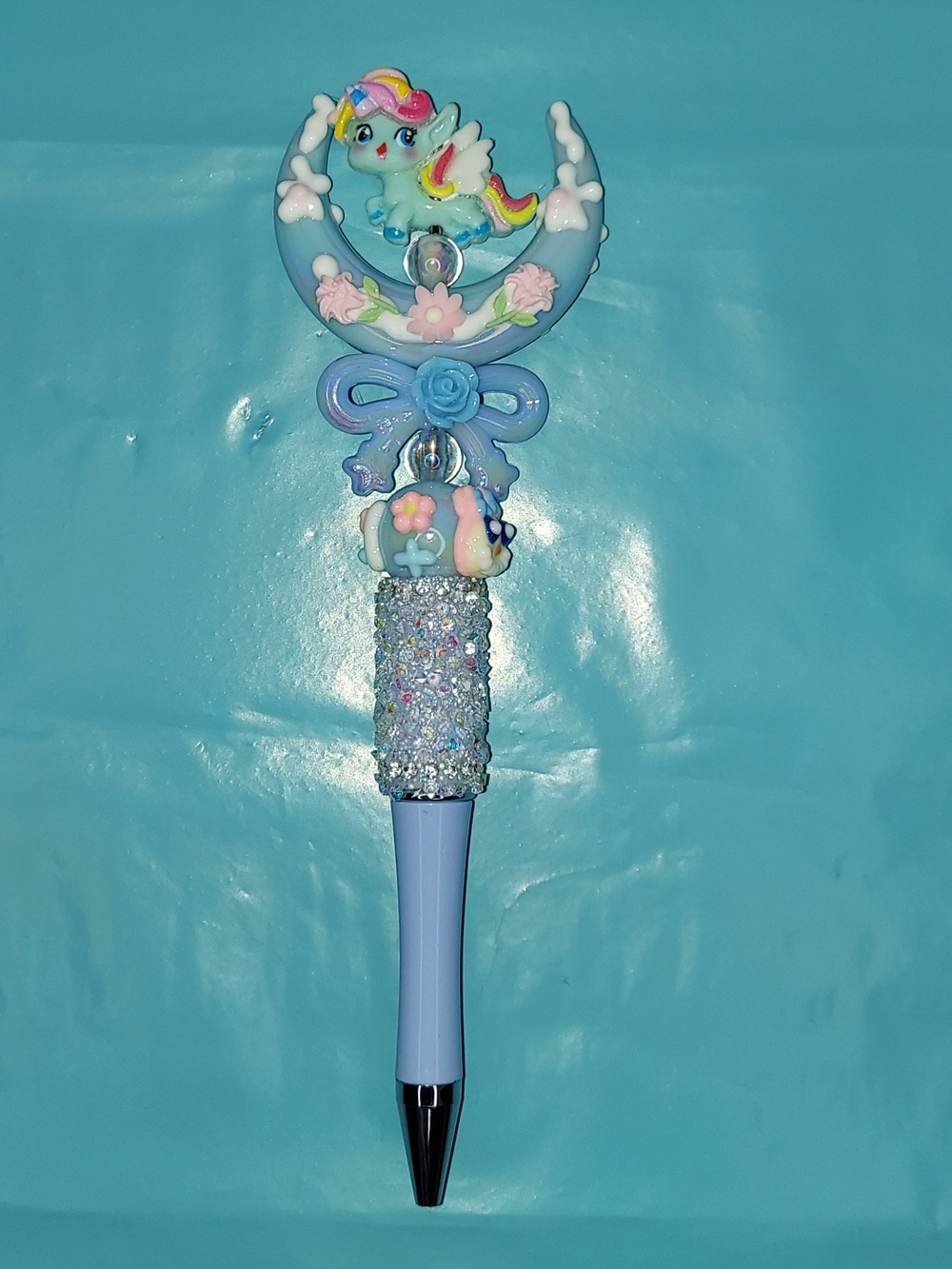 Blue & Rainbow Pegasus Decorative Pen #1